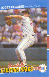 1988 Fleer Exciting Stars Baseball Cards       010      Roger Clemens